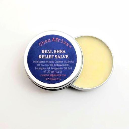 chez africa | real shea relief salve open