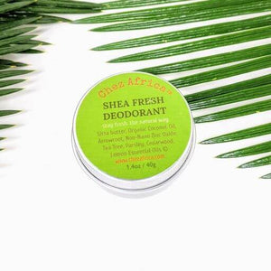 Chez Africa | Shea Fresh Deodorant with palm fronds